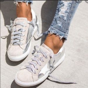 All-Star Faux Suede Metallic Sneakers